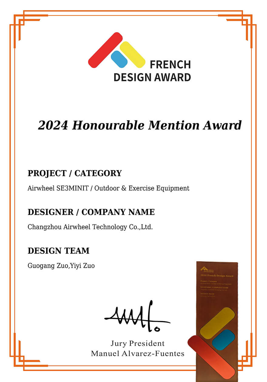 Airwheel SE3MiniT French design awards